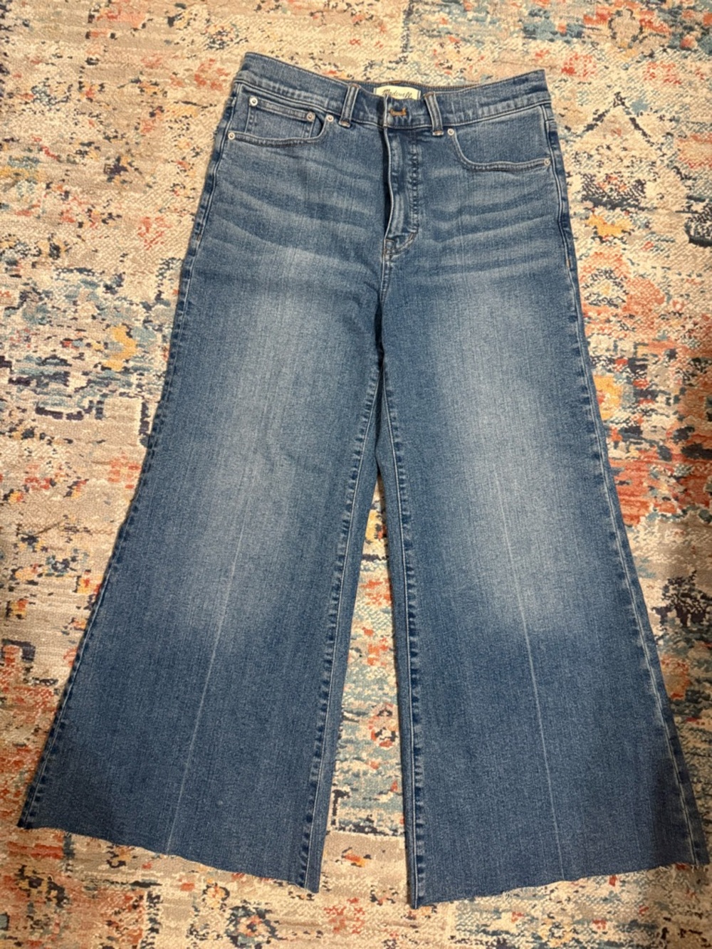 Madewell Mid-Blue Wide-Leg Jeans